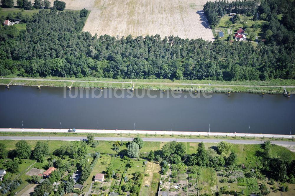 Luftbild Wusterwitz - Verlauf des Elbe-Havel-Kanal im Bereich Wusterwitz