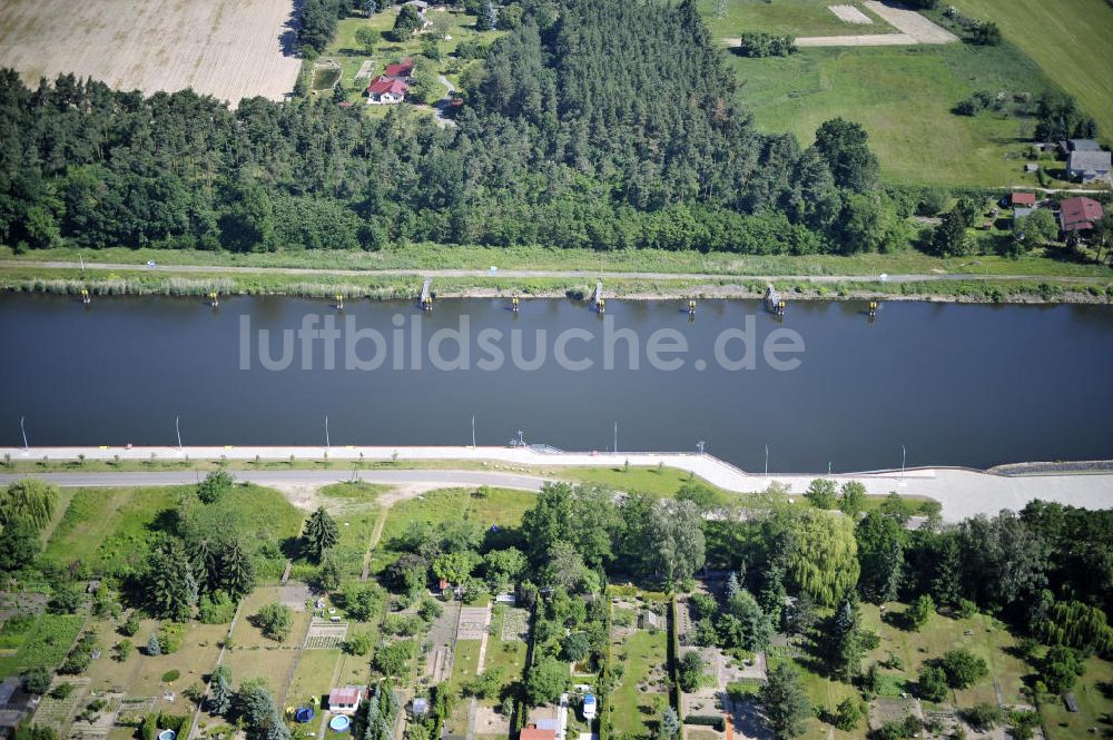 Luftaufnahme Wusterwitz - Verlauf des Elbe-Havel-Kanal im Bereich Wusterwitz