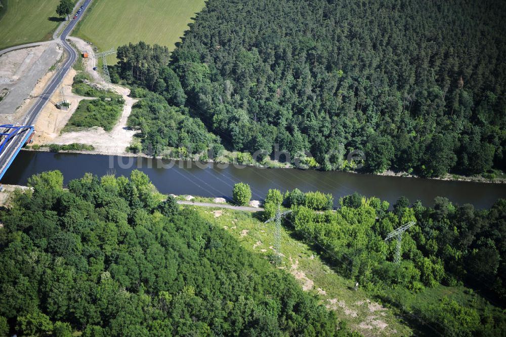 Luftbild Wusterwitz - Verlauf des Elbe-Havel-Kanal im Bereich Wusterwitz