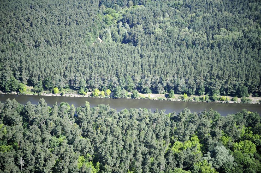 Wusterwitz aus der Vogelperspektive: Verlauf des Elbe-Havel-Kanal im Bereich Wusterwitz