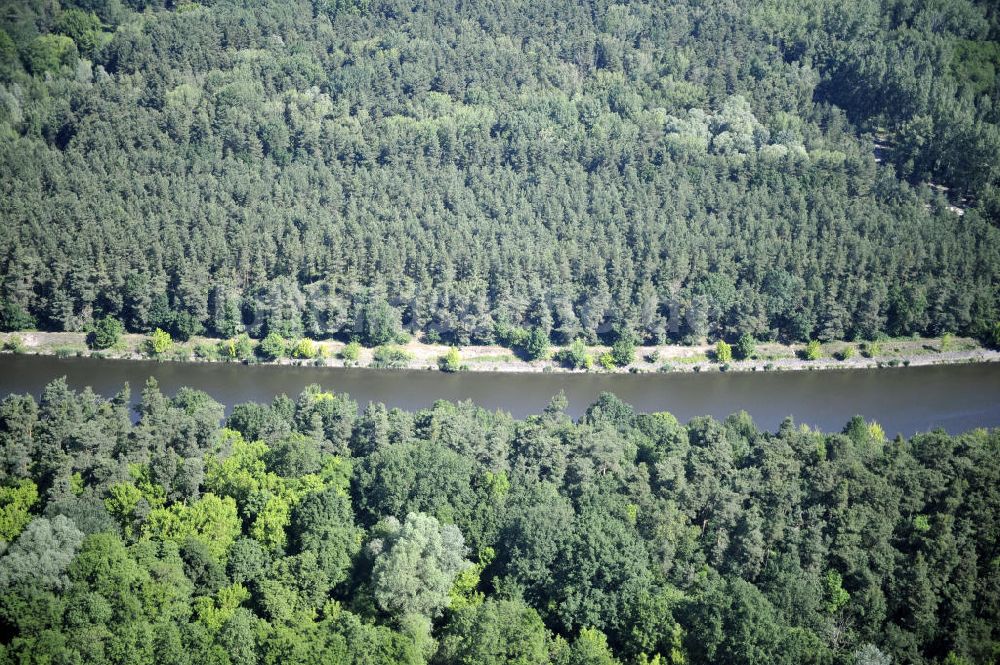 Luftbild Wusterwitz - Verlauf des Elbe-Havel-Kanal im Bereich Wusterwitz