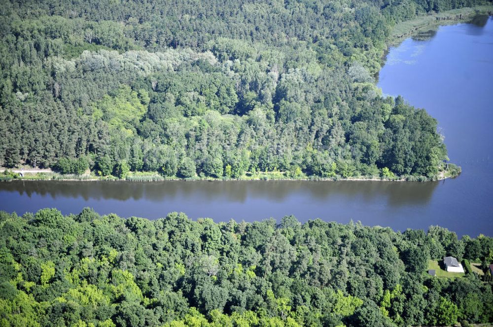 Wusterwitz aus der Vogelperspektive: Verlauf des Elbe-Havel-Kanal im Bereich Wusterwitz