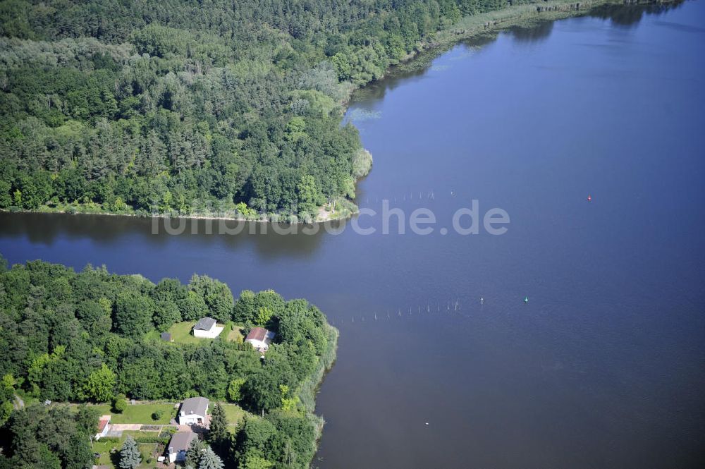 Luftaufnahme Wusterwitz - Verlauf des Elbe-Havel-Kanal im Bereich Wusterwitz