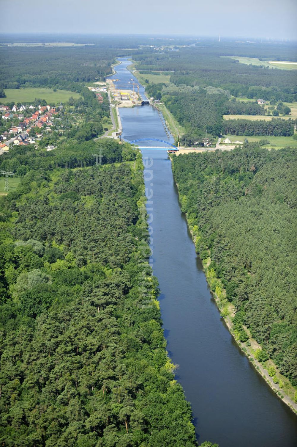 Luftaufnahme Wusterwitz - Verlauf des Elbe-Havel-Kanal im Bereich Wusterwitz