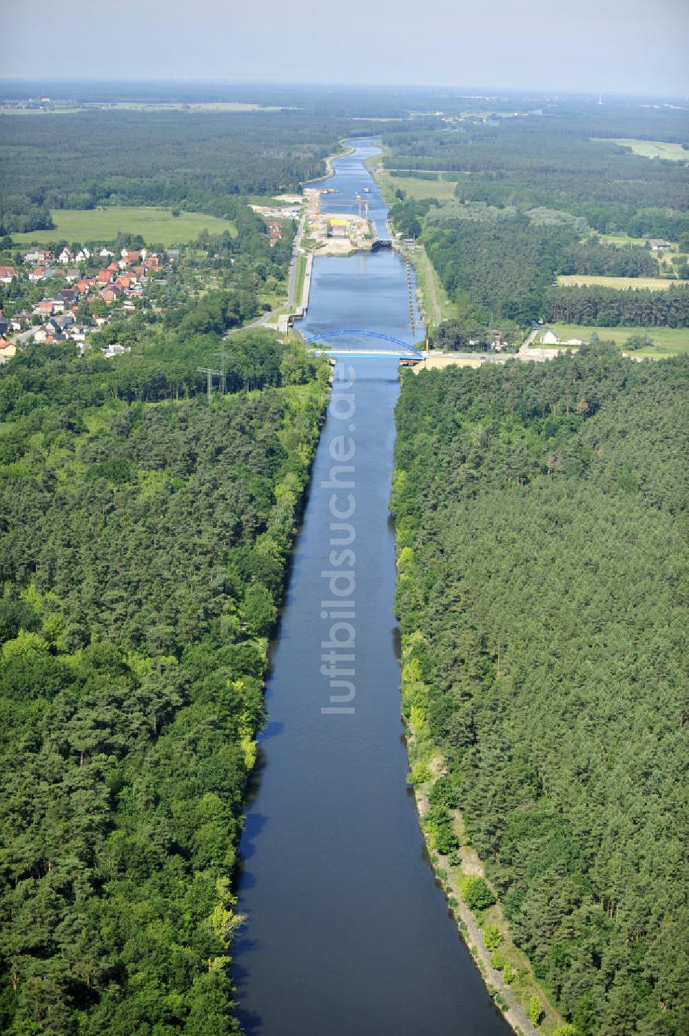 Luftbild Wusterwitz - Verlauf des Elbe-Havel-Kanal im Bereich Wusterwitz