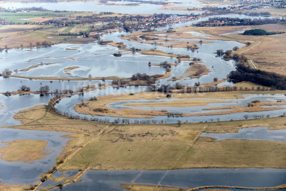 Luftaufnahme Premnitz - Verlauf der Havel bei Premnitz im Bundesland Brandenburg