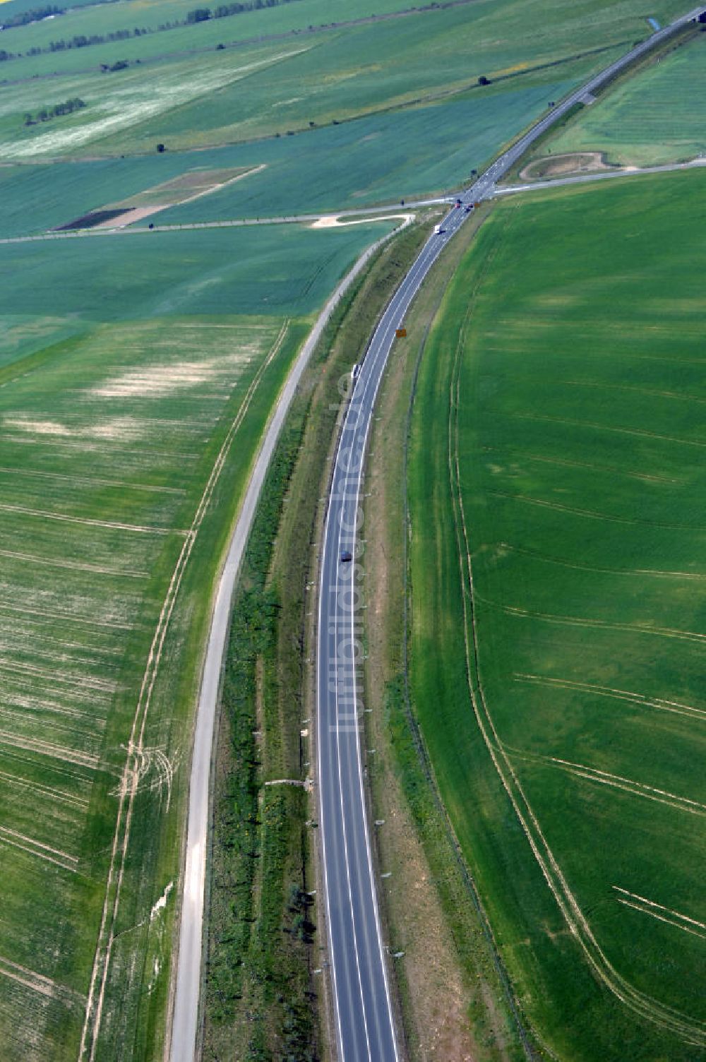 Luftaufnahme PASSOW - Verlauf der Ortsumfahrung der Bundesstrasse B 168 bei Passow