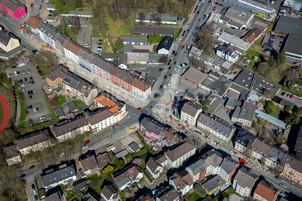 Witten aus der Vogelperspektive: Verlauf der Straßenkreuzung Ardeystraße Ecke Husemannstraße im Ortsteil Bommern in Witten im Bundesland Nordrhein-Westfalen