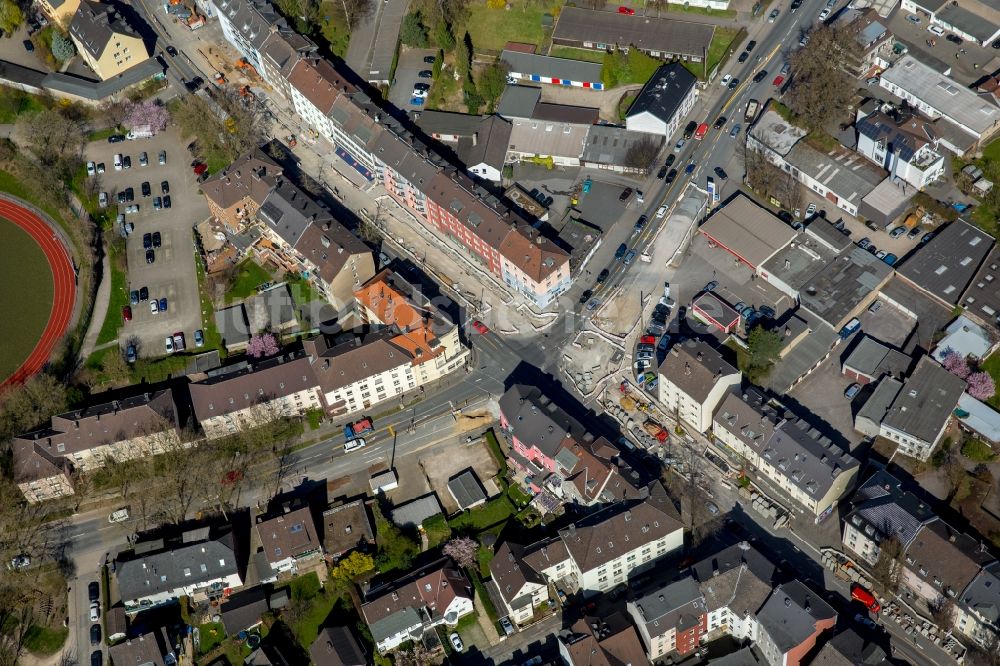 Luftbild Witten - Verlauf der Straßenkreuzung Ardeystraße Ecke Husemannstraße im Ortsteil Bommern in Witten im Bundesland Nordrhein-Westfalen