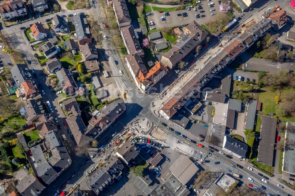 Luftbild Witten - Verlauf der Straßenkreuzung Ardeystraße Ecke Husemannstraße im Ortsteil Bommern in Witten im Bundesland Nordrhein-Westfalen