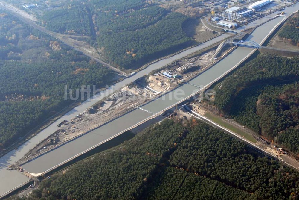 Luftbild Eberswalde - Verlegung des Oder-Havel-Kanals nördlich von Eberswalde