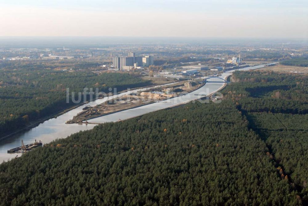 Luftaufnahme Eberswalde - Verlegung des Oder-Havel-Kanals nördlich von Eberswalde