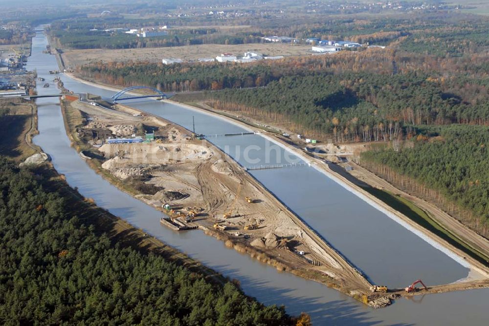 Luftbild Eberswalde - Verlegung des Oder-Havel-Kanals nördlich von Eberswalde