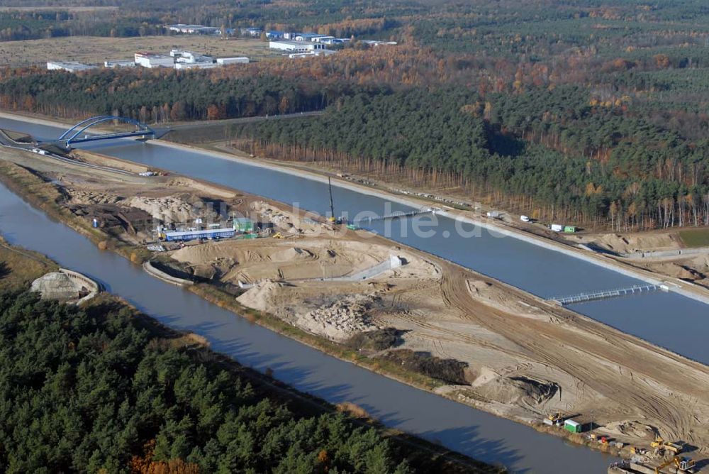 Luftbild Eberswalde - Verlegung des Oder-Havel-Kanals nördlich von Eberswalde