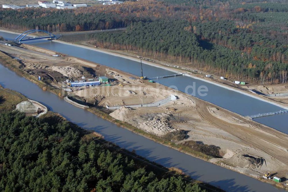 Luftaufnahme Eberswalde - Verlegung des Oder-Havel-Kanals nördlich von Eberswalde