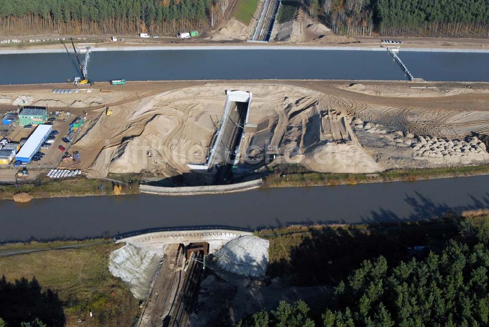 Luftbild Eberswalde - Verlegung des Oder-Havel-Kanals nördlich von Eberswalde