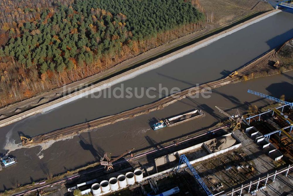 Eberswalde aus der Vogelperspektive: Verlegung des Oder-Havel-Kanals nördlich von Eberswalde