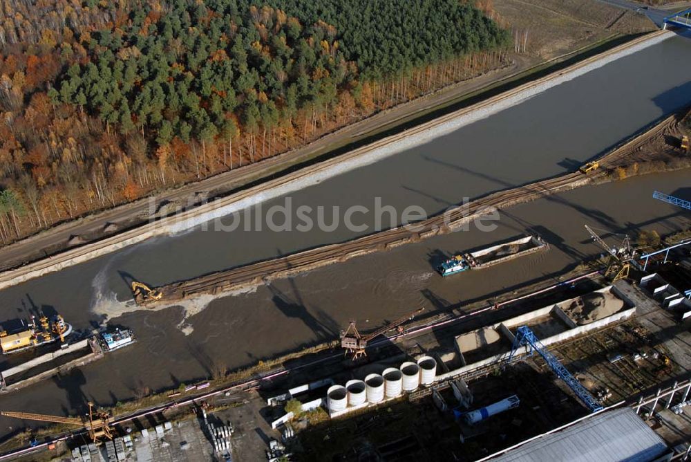 Luftbild Eberswalde - Verlegung des Oder-Havel-Kanals nördlich von Eberswalde