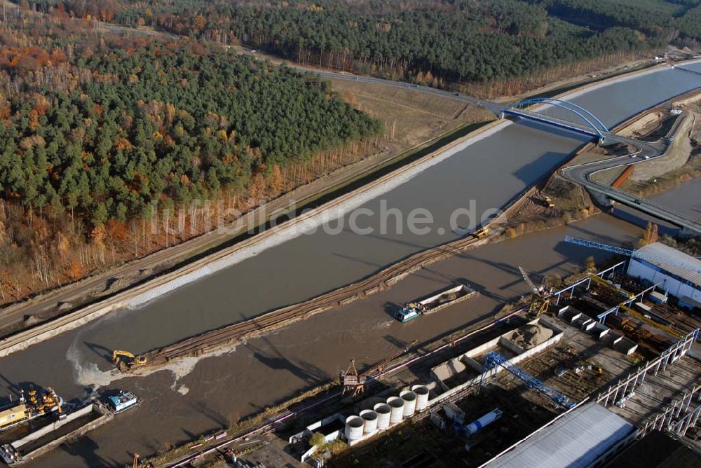 Luftaufnahme Eberswalde - Verlegung des Oder-Havel-Kanals nördlich von Eberswalde