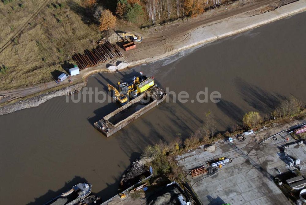 Eberswalde von oben - Verlegung des Oder-Havel-Kanals nördlich von Eberswalde