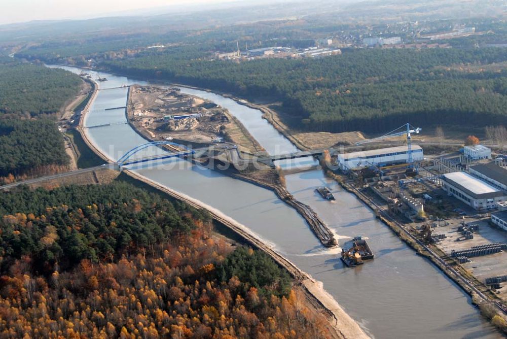 Luftbild Eberswalde - Verlegung des Oder-Havel-Kanals nördlich von Eberswalde