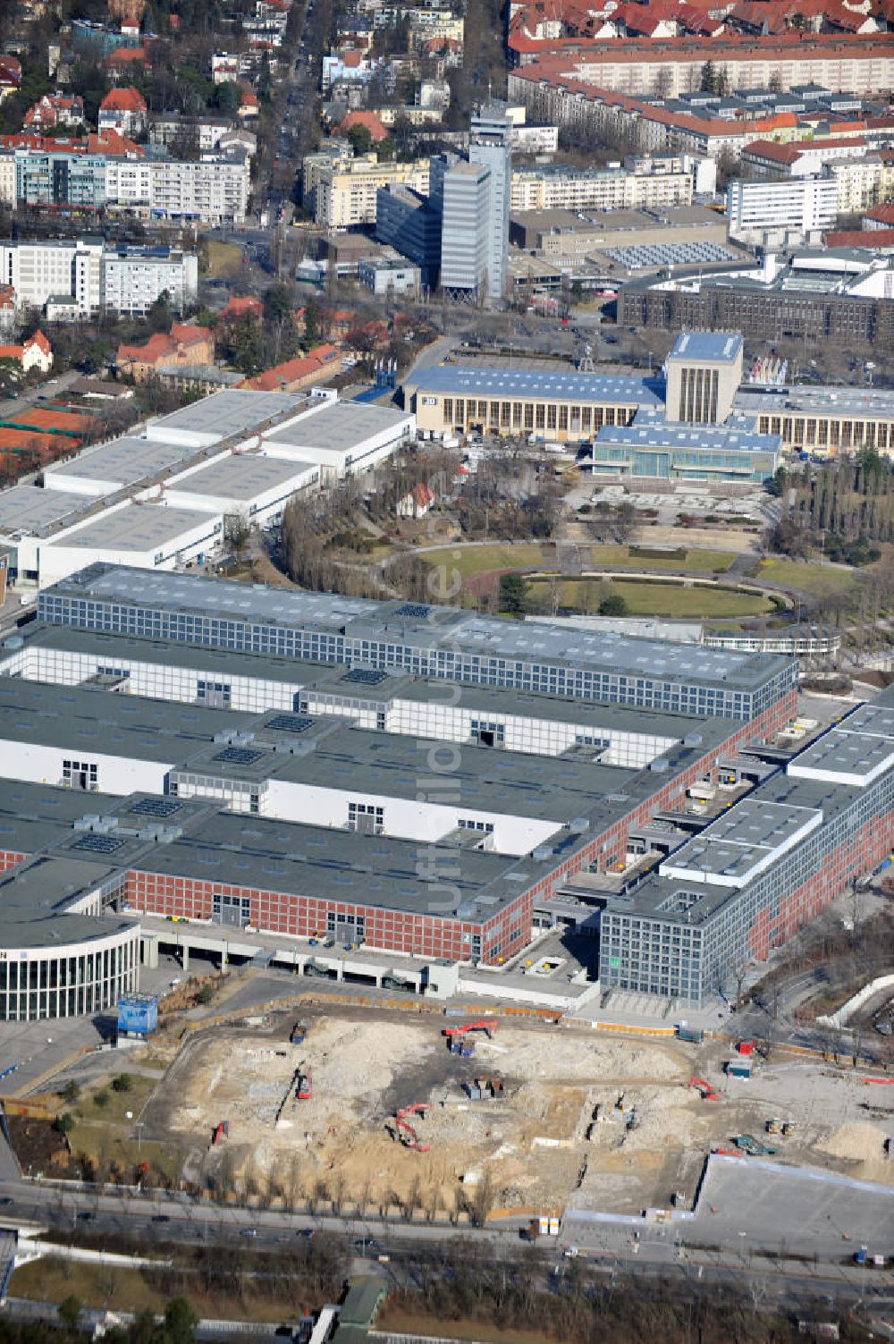 Berlin aus der Vogelperspektive: Verschwundenes Wahrzeichen Deutschlandhalle an der Jaffeystraße auf dem Messegelände in Berlin