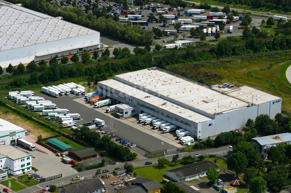 Luftaufnahme Bingen am Rhein - Verteilzentrum auf dem Gelände der HAVI Logistics in Bingen am Rhein im Bundesland Rheinland-Pfalz, Deutschland