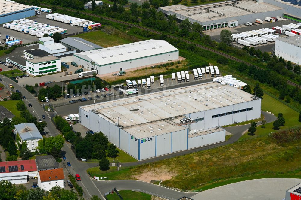 Bingen am Rhein aus der Vogelperspektive: Verteilzentrum auf dem Gelände der HAVI Logistics in Bingen am Rhein im Bundesland Rheinland-Pfalz, Deutschland