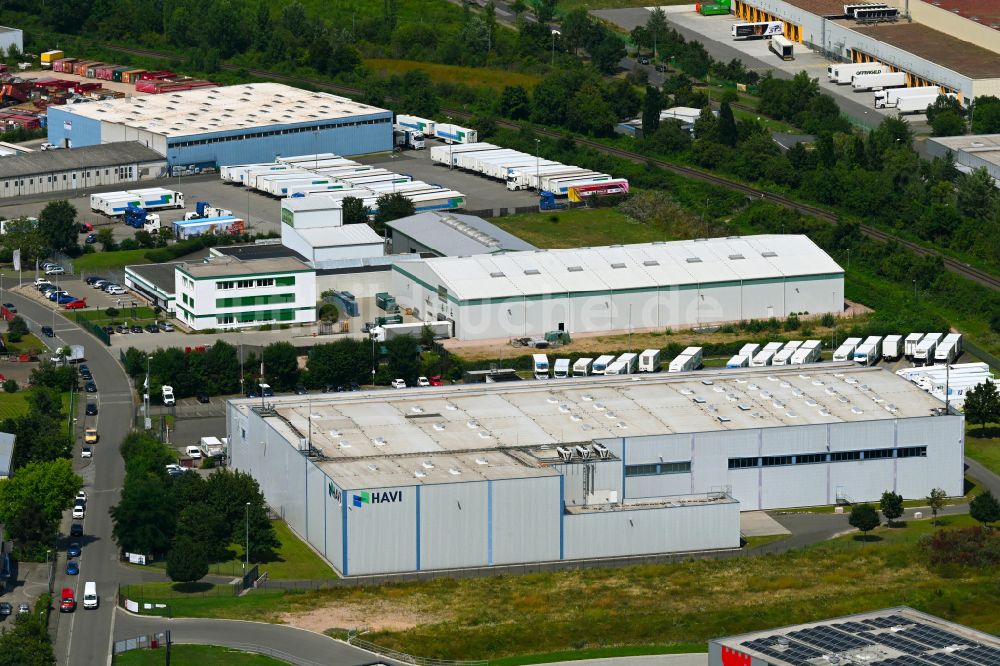 Luftaufnahme Bingen am Rhein - Verteilzentrum auf dem Gelände der HAVI Logistics in Bingen am Rhein im Bundesland Rheinland-Pfalz, Deutschland