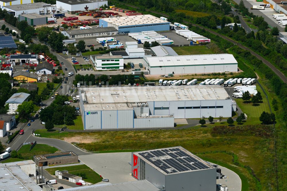 Bingen am Rhein von oben - Verteilzentrum auf dem Gelände der HAVI Logistics in Bingen am Rhein im Bundesland Rheinland-Pfalz, Deutschland