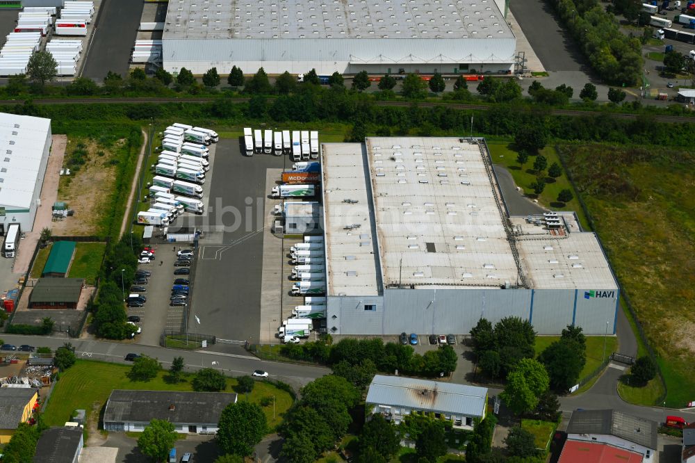 Bingen am Rhein von oben - Verteilzentrum auf dem Gelände der HAVI Logistics in Bingen am Rhein im Bundesland Rheinland-Pfalz, Deutschland