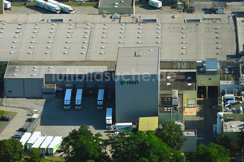 Duisburg aus der Vogelperspektive: Verteilzentrum auf dem Gelände der HAVI Logistics in Duisburg im Bundesland Nordrhein-Westfalen, Deutschland