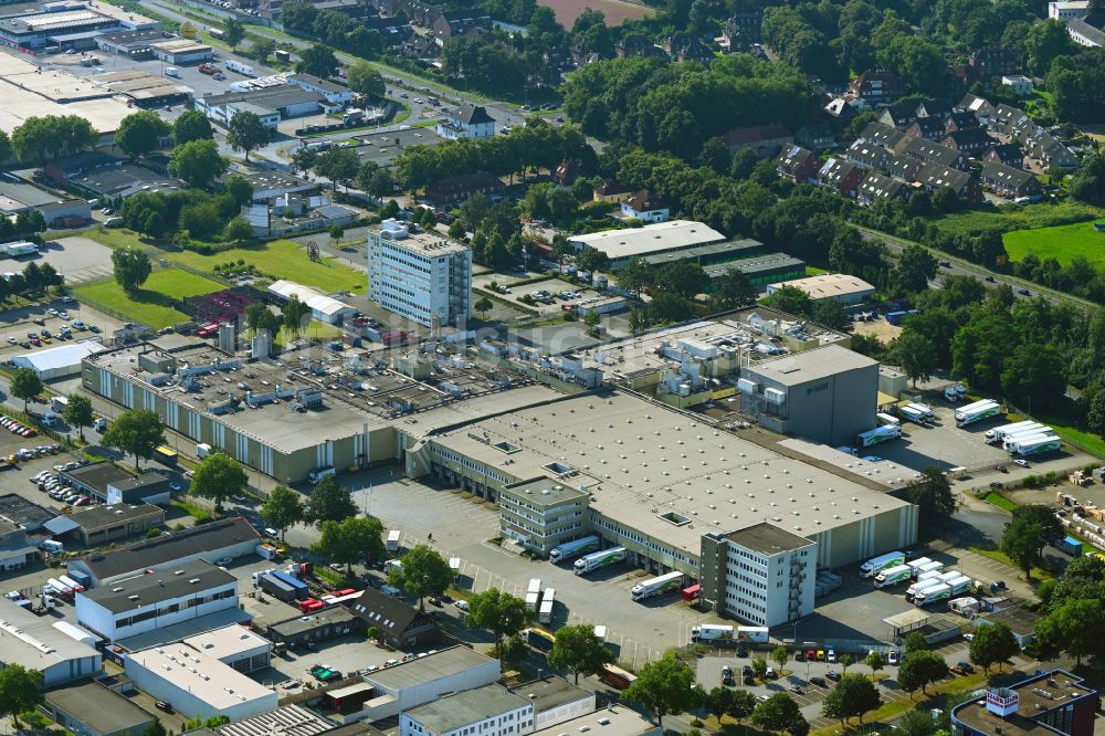 Duisburg aus der Vogelperspektive: Verteilzentrum auf dem Gelände der HAVI Logistics in Duisburg im Bundesland Nordrhein-Westfalen, Deutschland