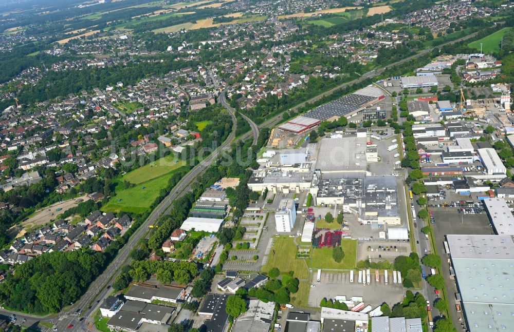 Duisburg von oben - Verteilzentrum auf dem Gelände der HAVI Logistics in Duisburg im Bundesland Nordrhein-Westfalen, Deutschland