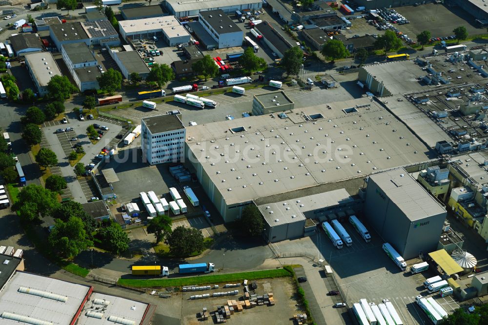 Duisburg aus der Vogelperspektive: Verteilzentrum auf dem Gelände der HAVI Logistics in Duisburg im Bundesland Nordrhein-Westfalen, Deutschland