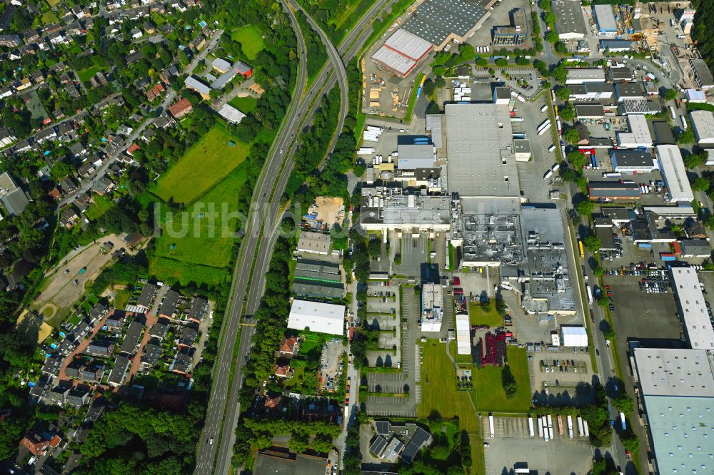 Luftaufnahme Duisburg - Verteilzentrum auf dem Gelände der HAVI Logistics in Duisburg im Bundesland Nordrhein-Westfalen, Deutschland