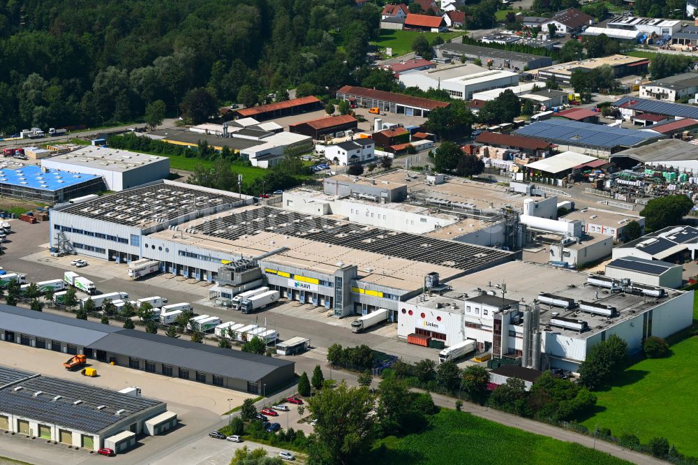 Luftbild Günzburg - Verteilzentrum auf dem Gelände der HAVI Logistics in Günzburg im Bundesland Bayern, Deutschland