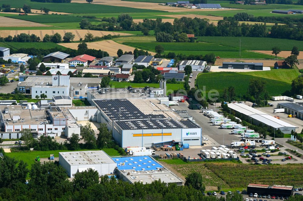 Luftbild Günzburg - Verteilzentrum auf dem Gelände der HAVI Logistics in Günzburg im Bundesland Bayern, Deutschland