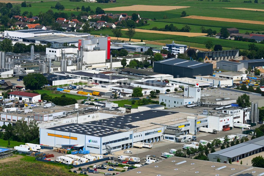 Luftbild Günzburg - Verteilzentrum auf dem Gelände der HAVI Logistics in Günzburg im Bundesland Bayern, Deutschland