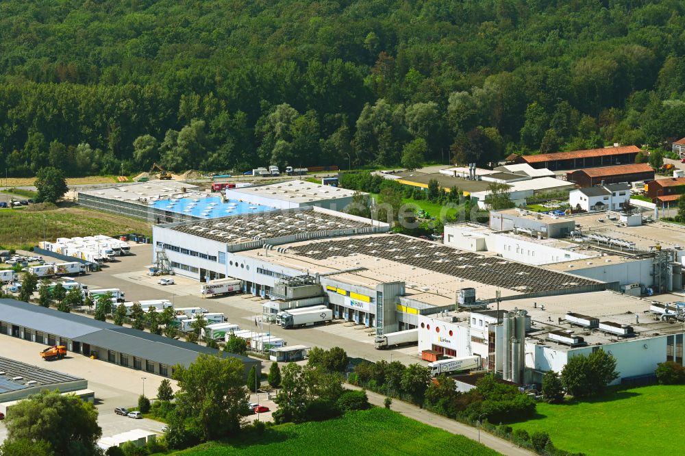 Luftaufnahme Günzburg - Verteilzentrum auf dem Gelände der HAVI Logistics in Günzburg im Bundesland Bayern, Deutschland