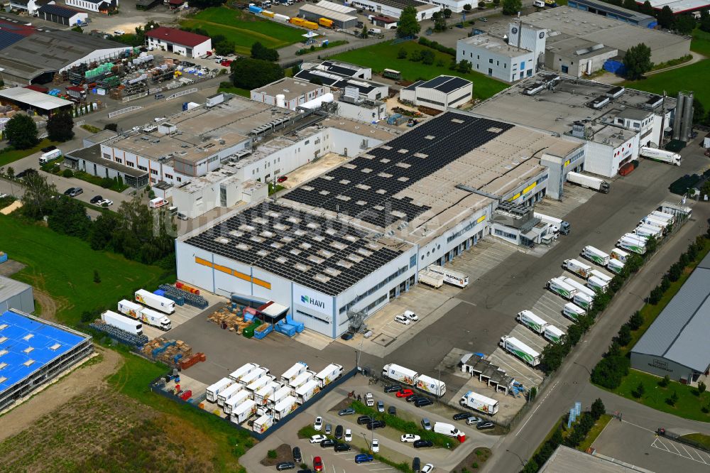 Günzburg aus der Vogelperspektive: Verteilzentrum auf dem Gelände der HAVI Logistics in Günzburg im Bundesland Bayern, Deutschland