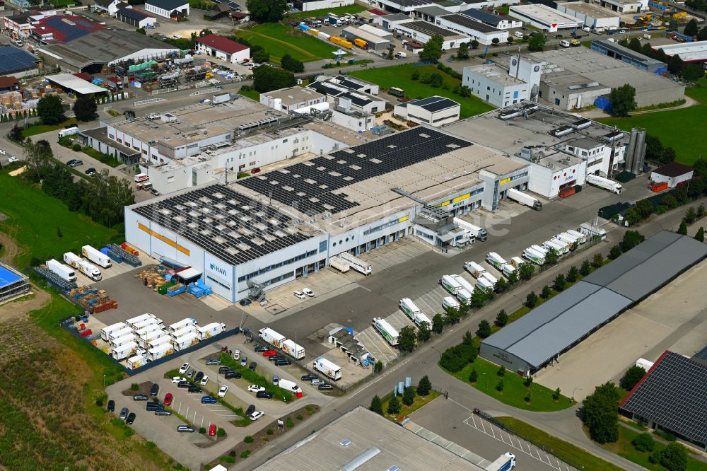 Luftbild Günzburg - Verteilzentrum auf dem Gelände der HAVI Logistics in Günzburg im Bundesland Bayern, Deutschland