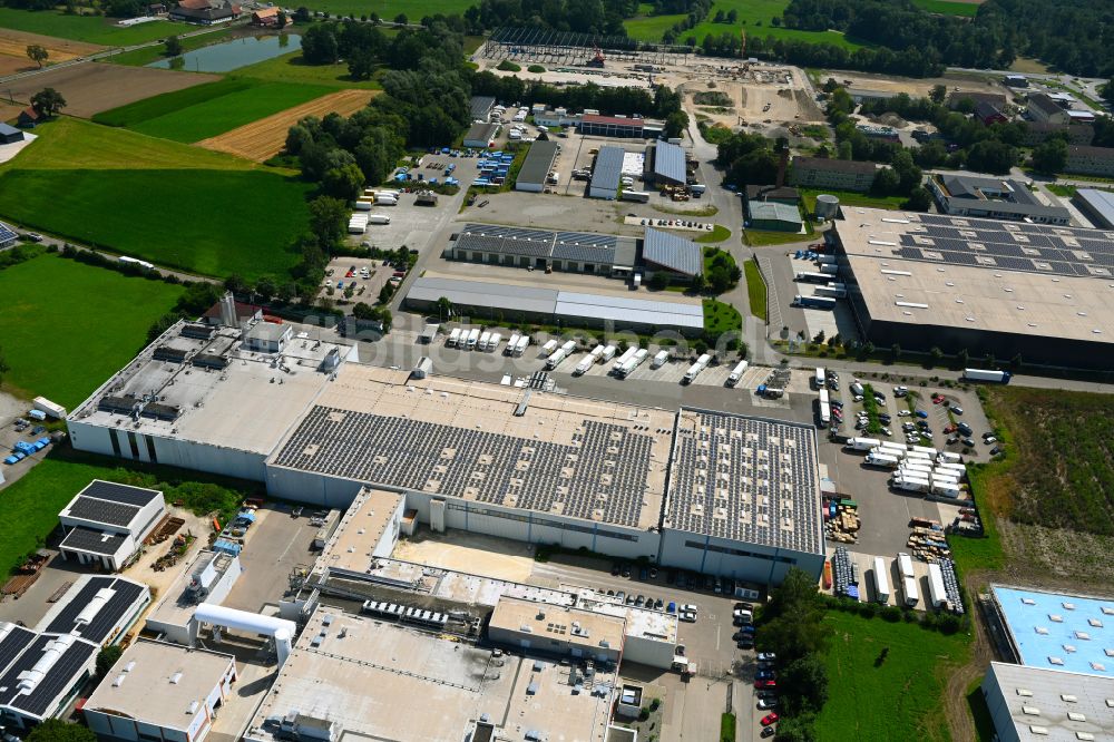 Luftbild Günzburg - Verteilzentrum auf dem Gelände der HAVI Logistics in Günzburg im Bundesland Bayern, Deutschland