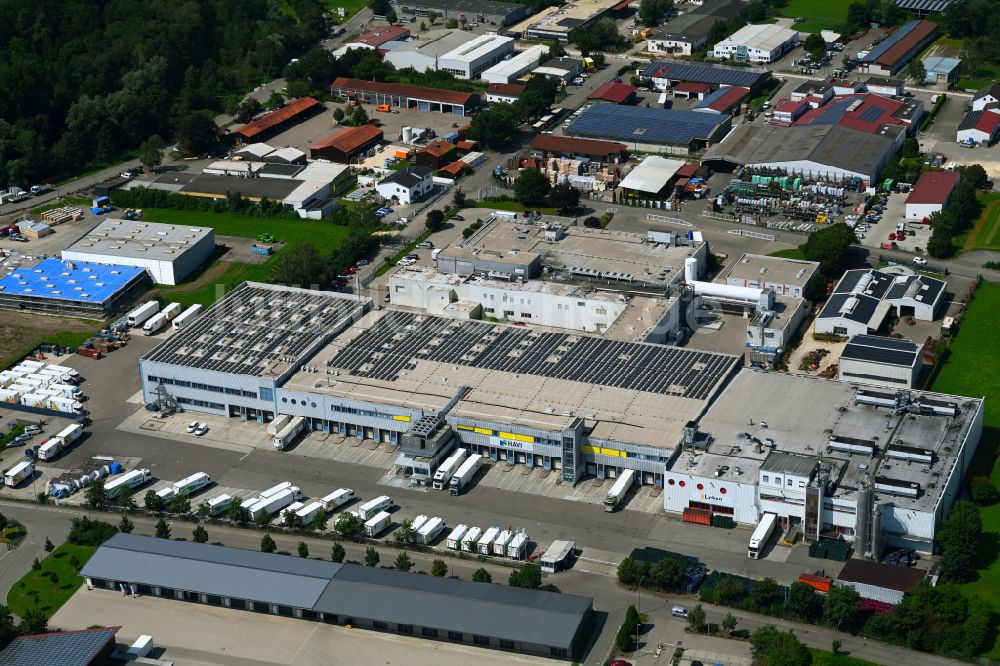 Günzburg aus der Vogelperspektive: Verteilzentrum auf dem Gelände der HAVI Logistics in Günzburg im Bundesland Bayern, Deutschland