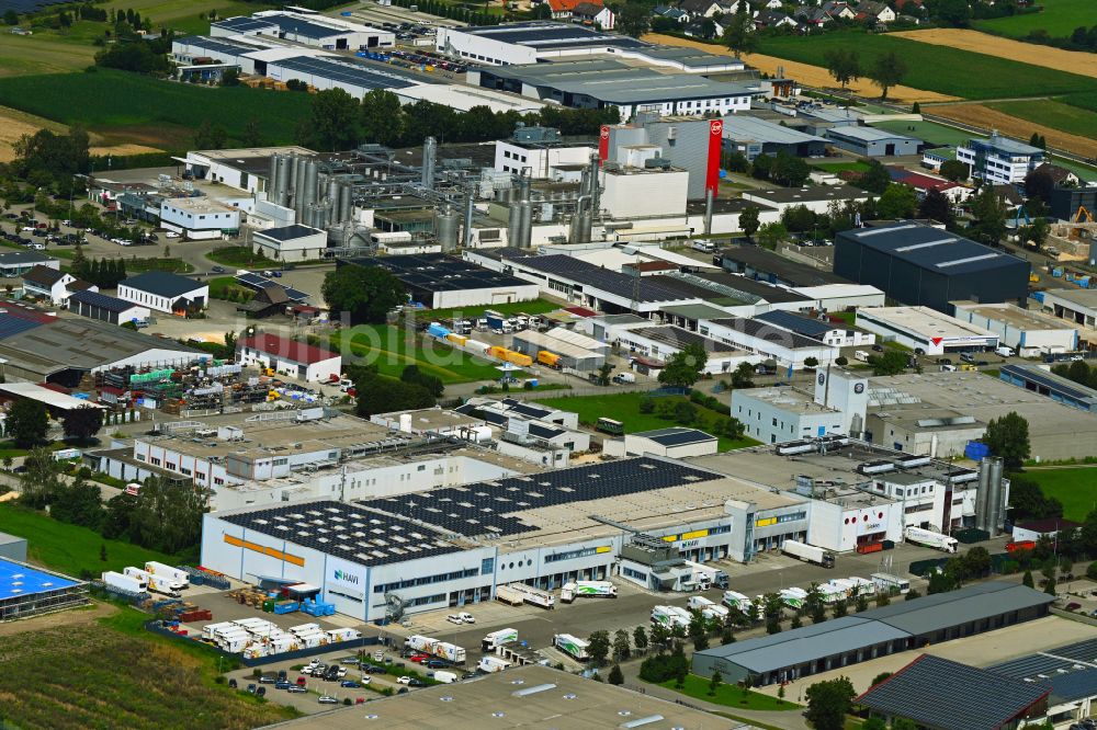 Günzburg aus der Vogelperspektive: Verteilzentrum auf dem Gelände der HAVI Logistics in Günzburg im Bundesland Bayern, Deutschland