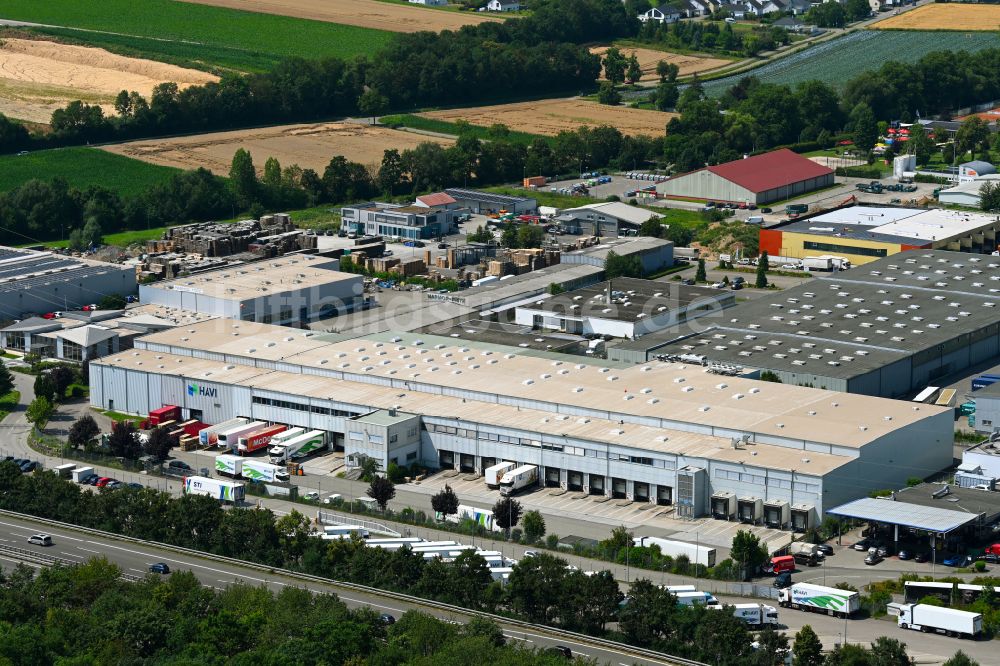 Ilsfeld aus der Vogelperspektive: Verteilzentrum auf dem Gelände der HAVI Logistics in Ilsfeld im Bundesland Baden-Württemberg, Deutschland