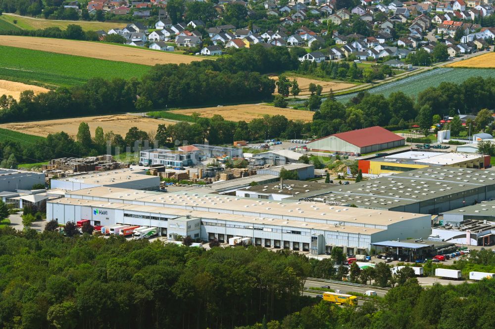 Ilsfeld von oben - Verteilzentrum auf dem Gelände der HAVI Logistics in Ilsfeld im Bundesland Baden-Württemberg, Deutschland