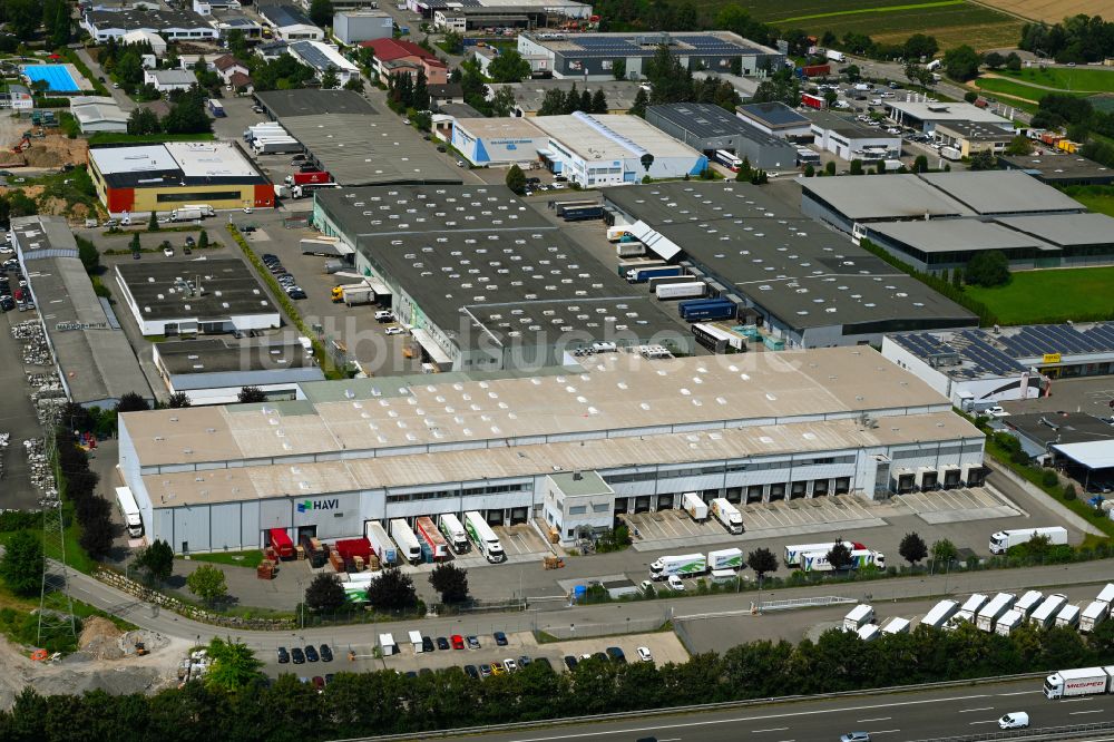 Ilsfeld von oben - Verteilzentrum auf dem Gelände der HAVI Logistics in Ilsfeld im Bundesland Baden-Württemberg, Deutschland