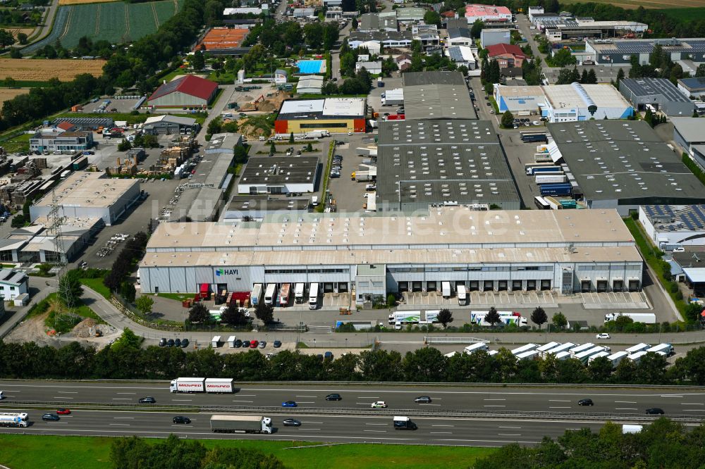 Ilsfeld aus der Vogelperspektive: Verteilzentrum auf dem Gelände der HAVI Logistics in Ilsfeld im Bundesland Baden-Württemberg, Deutschland