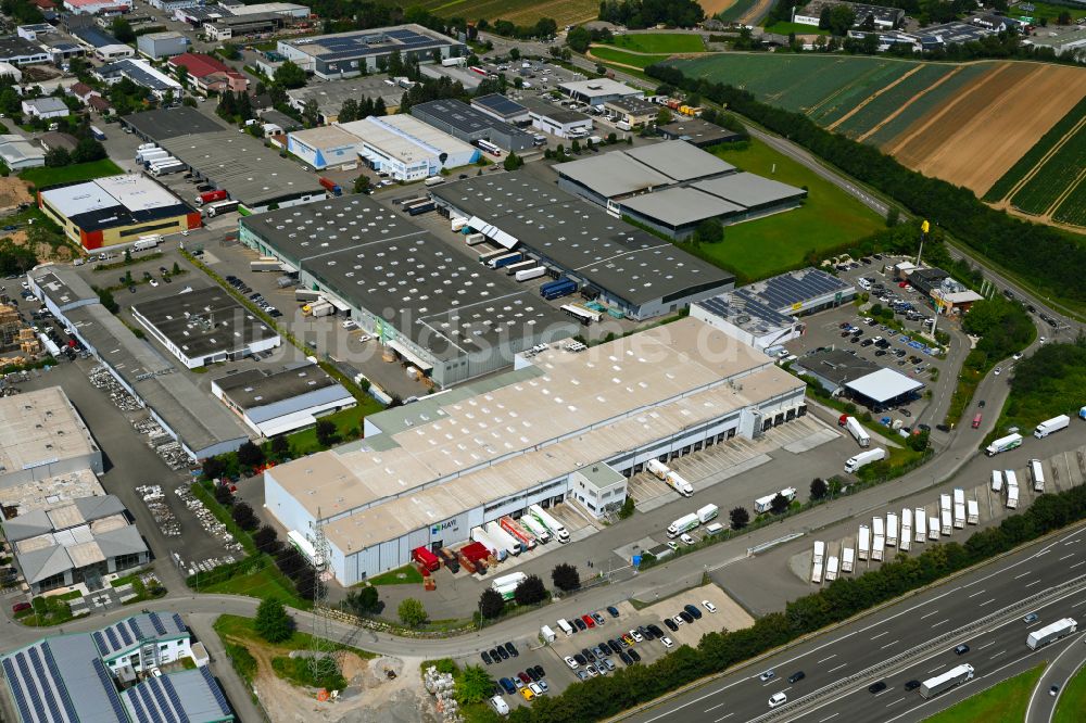 Ilsfeld aus der Vogelperspektive: Verteilzentrum auf dem Gelände der HAVI Logistics in Ilsfeld im Bundesland Baden-Württemberg, Deutschland